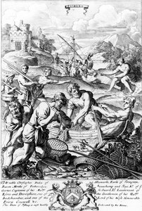 Pesca, de &39;The Gentleman&39;s Recreation&39; publicado por Richard Blome, 1686 de English School